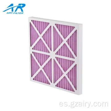 Filtro de aire de aire de cartón de eficiencia media F7